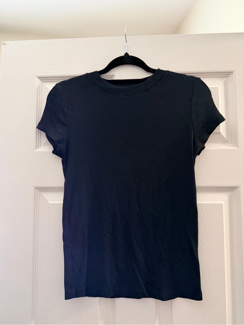 a new day Black Short Sleeve Crewneck Tee
